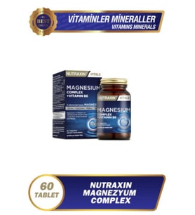 Nutraxin Magnezyum Complex 60 Tablet 125 Mg - Bisiglinat - Taurat - Malat - Sitrat - B6