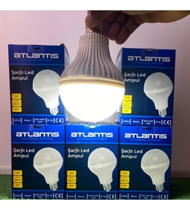 Şarjlı LED Ampul Beyaz 9W