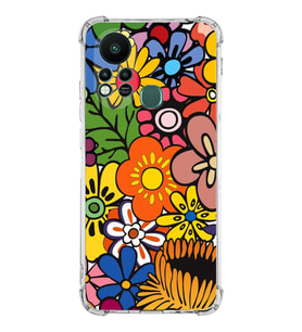 PrintiFy İnfinix Hot 11s Uyumlu Retro Color 2 Baskılı Şeffaf Köşe Korumalı Antişok Kılıf