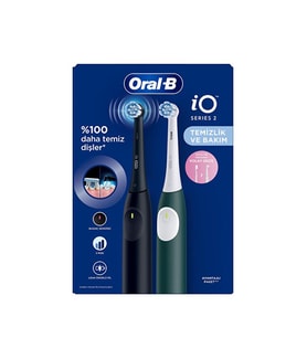 Oral-B iO Siyah Yeşil 2 Şarjlı Diş Fırçası Seti