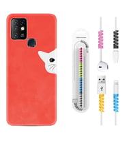 INFINIX Hot 8 9 10 11S Hot 10 Play 10T Kılıf Kablo Koruma Spiral Silikon Kedoş 1735