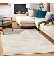 Gri Halı Dijital Baskı Soyut Desenli Kaymaz Taban Salon Halısı Modern Dekoratif Tasarım