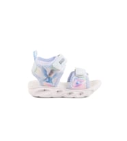 Ayakmod Mavi Cırtlı Işıklı Kız Bebek Sandalet 018129 B (Mavi)