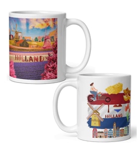 Hollanda Kupa Bardak 2 Adet Seyahat Hatıra Holland Mug