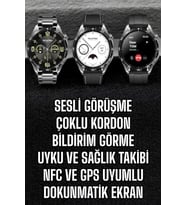 Northcity Akıllı Saat Titreşimli Pusula Nabız ve Tansiyon Ölçer NFC Uyumlu - Sağlık Takibi ve Akıllı Bildirim