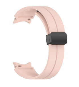 Samsung Galaxy Watch 4 40mm Uyumlu Kordon Silikon Metal Mıknatıslı Toka Zore KRD-84 Kayış
