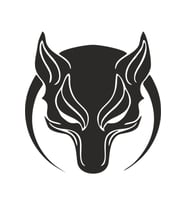 Miyrem Sticker Serisi Börü Kurt Hilal Sticker (Siyah)