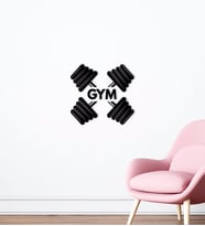 BK Home GYM Tasarımlı Ahşap Duvar Süsü-18 (Siyah)