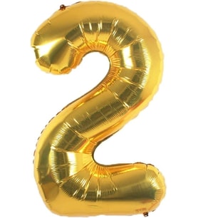 Winky Folyo Balon 2 Rakamı Helyum Balon 100 Cm Gold Renk 2