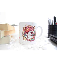 Mini Unicorn Temalı Özel Tasarım Baskılı Kupa Bardak 370 ml