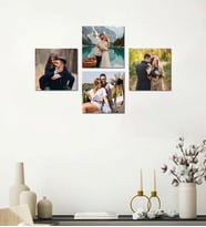 Kişiye Özel 4 Fotoğraflı Kare Mdf Tablo
