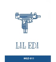 MGZ-011 MİNİ UZİ DESEN ORTA BOY YARI KALICI DÖVME-TATTO