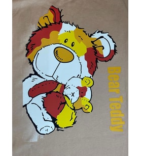 32X25 CM ÜTÜ İLE YAPIŞAN TEBBY AYICIK APLİKE TRANSFER TİŞİÖRT BASKI