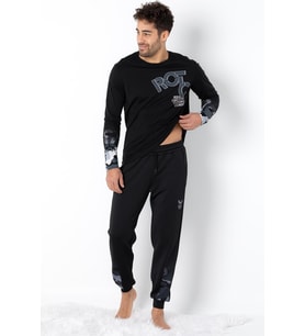 DoReMi Erkek Homewear Pijama Takımı (Siyah)