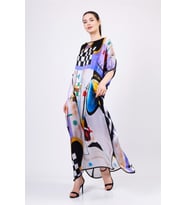 Saf Ipek Elbise  Kandinsky Collective (Çok Renkli)