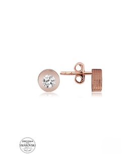 SWAROVSKİ TAŞLI  ZİRCONİA PIRLANTA MONTÜR TEK TAŞ 925 AYAR GÜMÜŞ KÜPE