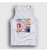 Presmono Unisex Beyaz Poster Family Guy Atlet 300851tt