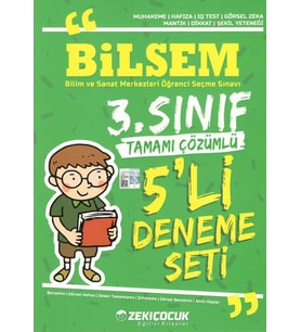 3.Sınıf Bilsem Tamamı Çözümlü 5 li Deneme Seti Zeki Çocuk
