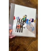 ÜTÜ İLE YAPIŞAN ÇİÇEKLİ RESİM ARMA DİKİŞ TİŞÖRT BASKI 18X14 CM