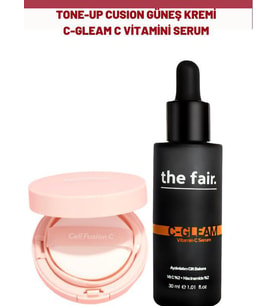 Cell Fusion C enklendirici Kompakt Güneş Kremi 13 G ve the fair. C gleam Gözenek Bakımı Cilt Serumu