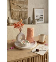 Mercan Rüyası Mum - Mumelia Candles Doğal Soya Taştozu Vazo Lotus Kase Tasarım Dekoratif Mum Seti