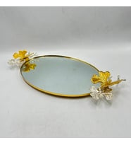 ELEGANT KELEBEK OVAL TEPSİ KÜÇÜK ALTIN/GÜMÜŞ