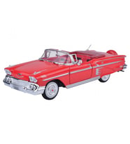 1958 Model Klasik Chevy Impala 1:24 Ölçekli (Kırmızı)