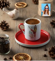 Kişiye Özel Karikatürlü Fuck Normal I Want Magic Türk Kahvesi Fincanı Doğum Günü Hediyesi