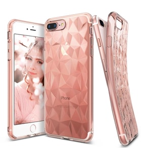 Ringke Air Prism 3D Elmas Yansıması iPhone 7/8 Plus ile Uyumlu KIlıf Rose Gold Ultra Hafif Esnek İnce Renkli Transparan