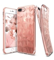Ringke Air Prism 3D Elmas Yansıması iPhone 7/8 Plus ile Uyumlu KIlıf Rose Gold Ultra Hafif Esnek İnce Renkli Transparan