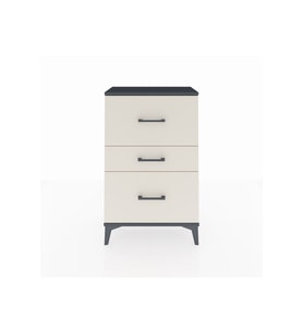 Arges Komodin 3 Çekmeceli 60x30x96 Antrasit-Aytaşı
