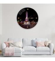 İzmir Saat Kulesi Cam Saat - 60 cm