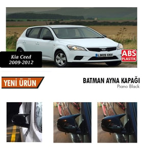Kia Ceed Yarasa Ayna Kapağı Batman Parlak Siyah Piano Black