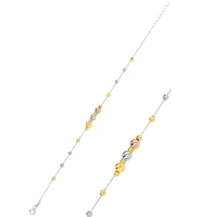 Söğütlü Silver Gümüş altın yaldızlı, rodaj ve rose renkli dorissa dorica bileklik