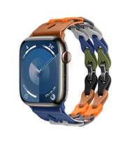 Apple Watch 10/11 42mm-38/40/41mm Kordon Silikon Örgü Ayarlanabilir 2/3/4/5/6/se (KAHVE)