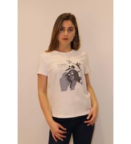 Rich Kadın Bisiklet Yaka T-shirt %100 Pamuk Tişört