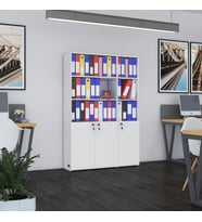 Kenzlife klasör dolabı kilitli alpdem byz 175*120*30 klasörlük kitaplık ofis arkalıksız