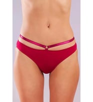 Giyim Golshan Gorbus Mini Slip, Kadın Micro Bel Şeritli Şarap Renkli Külot