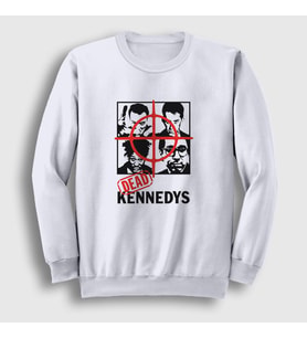 Presmono Unisex Beyaz Band Dead Kennedys Sweatshirt 488957tt