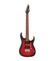 Cort X100 OPBB Elektro Gitar  Open Pore Black Cherry Burst - HH Manyetik
