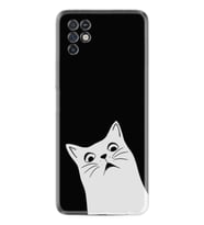 Infinix Note 10 Kılıf Resimli Desenli Silikon Platinium Series Şaşkın Kedi 1900