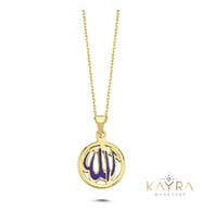 Dua Mineli Altın Kolye  AK157