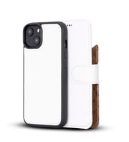Bouletta Apple iPhone 14 Uyumlu Deri Cüzdanlı Kılıf MWWN F3 Beyaz