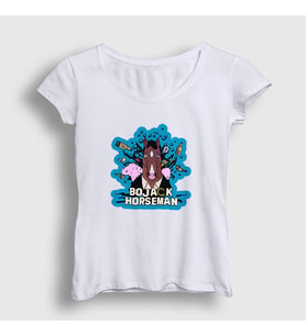 Presmono Kadın Beyaz Life Bojack Horseman T-Shirt 435872tt
