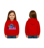 Unisex Stitch Baskılı Çocuk Swaetshirt Baskılı Kapüşonlu 3 İplik Şardonlu (Kırmızı)