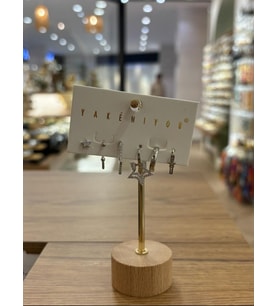 Yakemiyou Silver Karma Yıldızlar Altılı Küpe