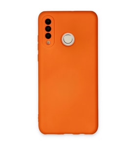 Huawei P30 Lite Kılıf Nano İçi Kadife Silikon - Turuncu