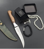 Kamp Bıçağı Outdoor Bıçak Seti Çakmak Hediyelik Set 4 Parça Özel İşlemeli