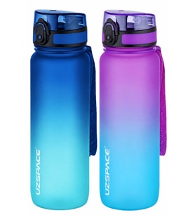 Uzspace 2'li Tritan Matara Seti 800 ml Çift Renk Softtouch FF Collection Tritan Su Matarası