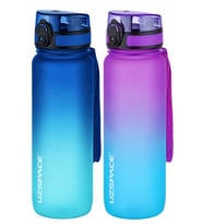 Uzspace 2'li Tritan Matara Seti 800 ml Çift Renk Softtouch FF Collection Tritan Su Matarası